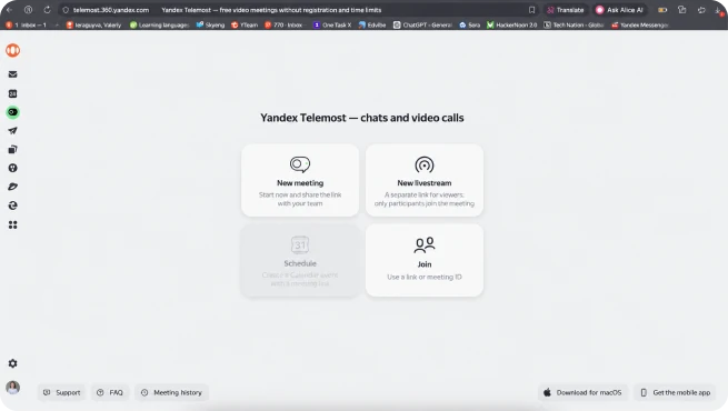 Standalone Telemost video calls