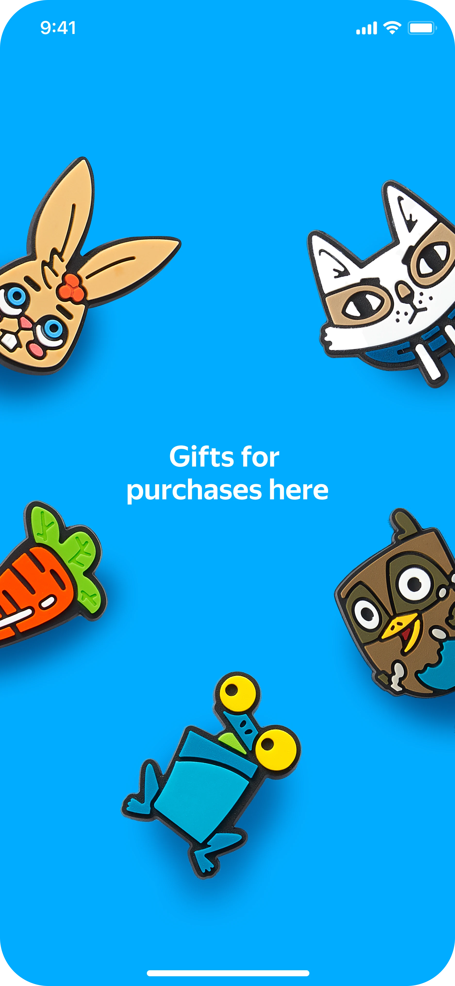 Collectible charms campaign welcome screen